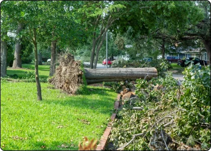Services 26 A fallen tree.
